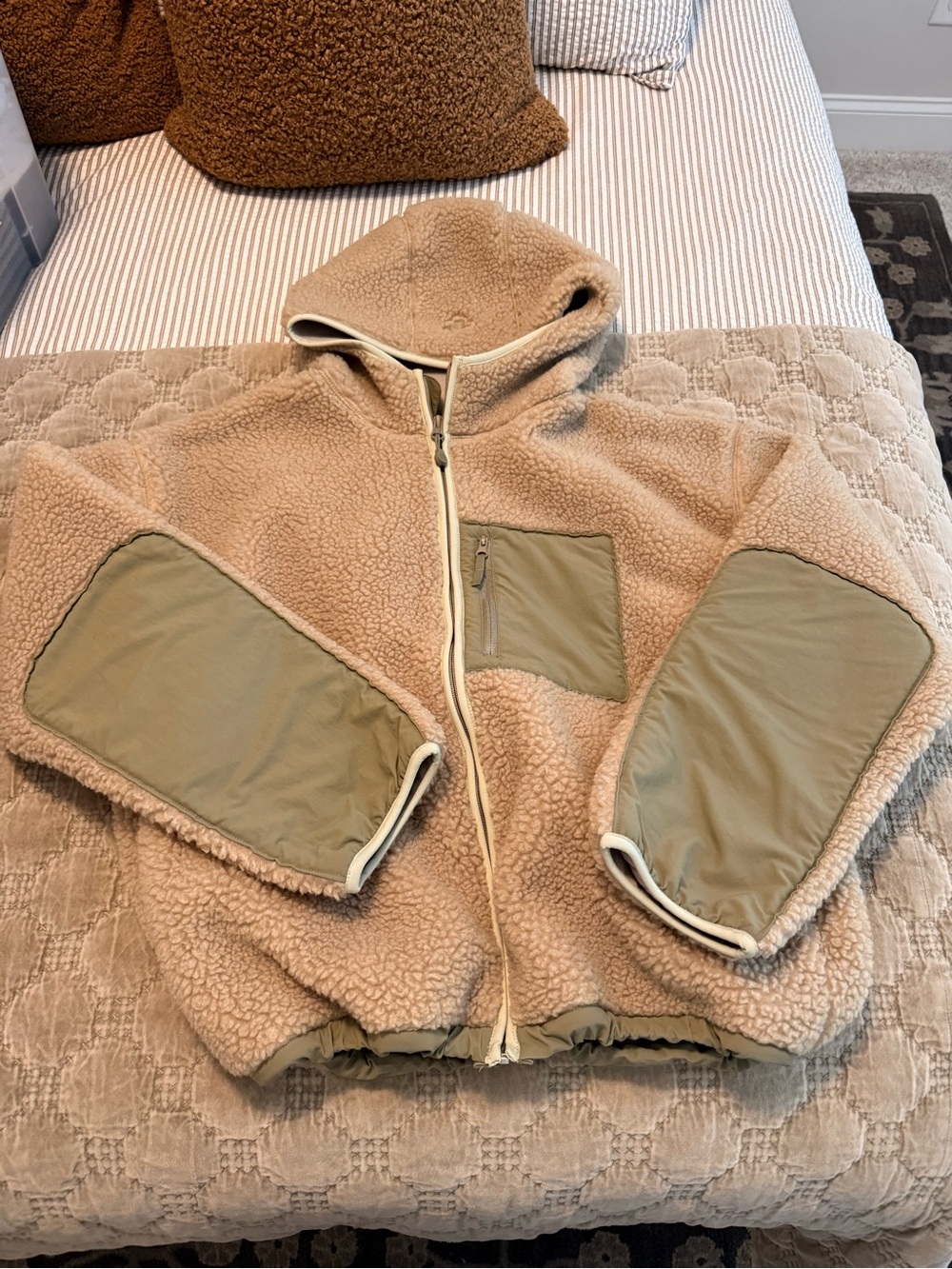 Aritzia Windproof polar fleece hooded jacket
